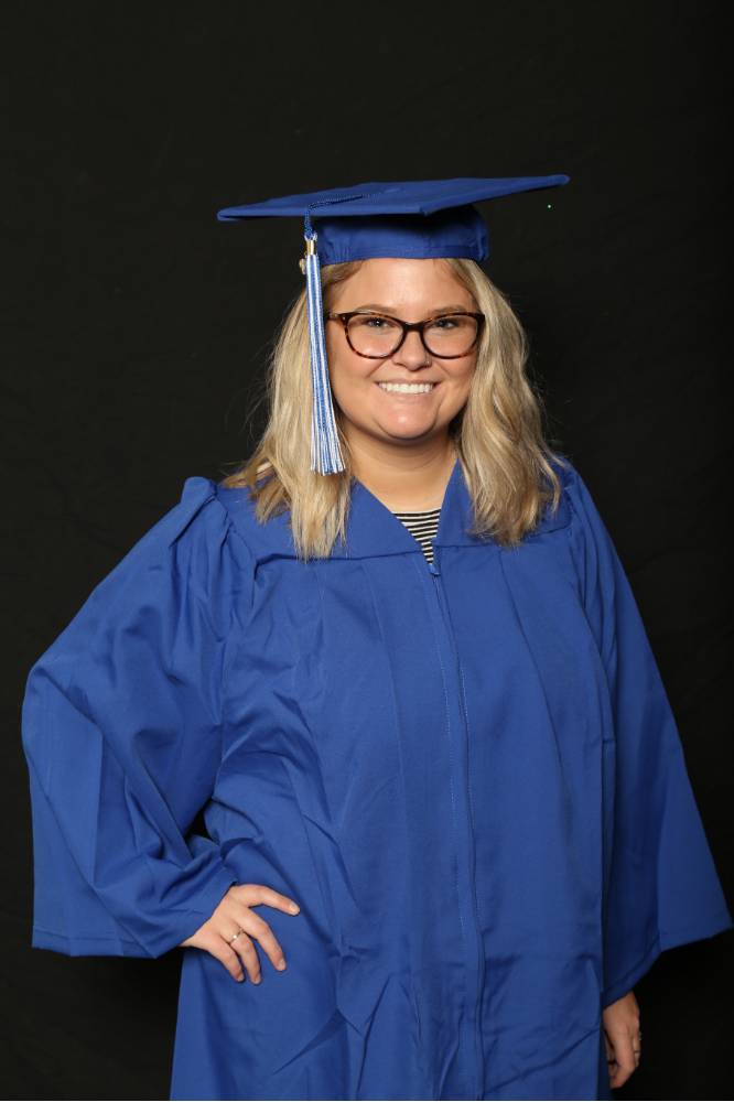 woman in cap and gown